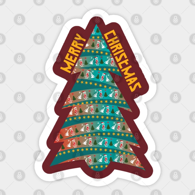 Celebrating Christmas, christmas drawing t-shirt Sticker by creative7